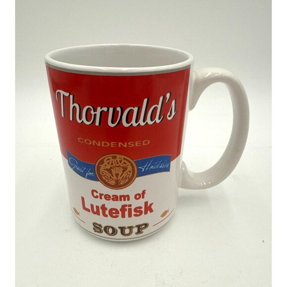 Thorvald's Cream of Lutefisk Soup Coffee Mug Bergquist Imports Norwegian - Picture 1 of 8